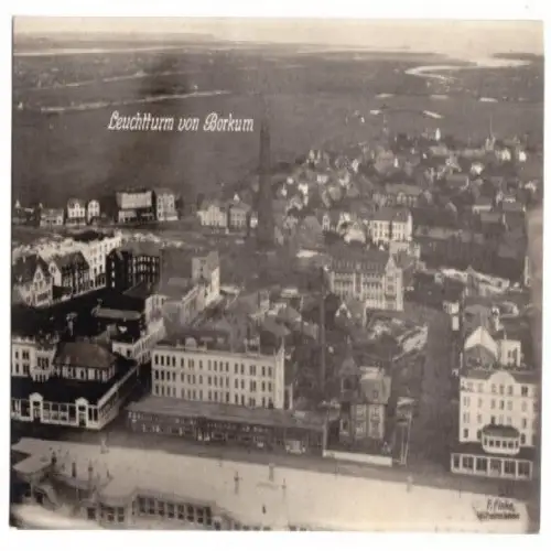 AK, Borkum, Luftbildansicht, Echtfoto, um 1925