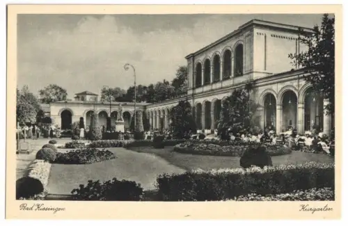 AK, Bad Kissingen, Wandelhalle, Kurgarten, um 1928