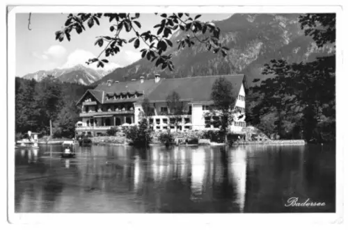 AK, Garmisch-Partenkirchen, Hotel Badersee, 1938