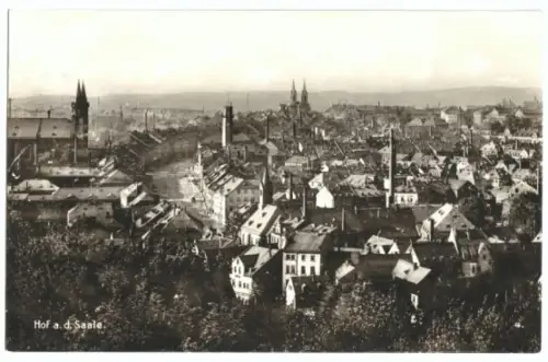 AK, Hof Saale, Teilansicht, 1931