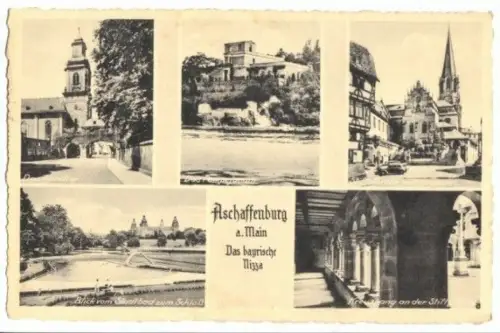 AK, Aschaffenburg a. Main, fünf Abb., 1941