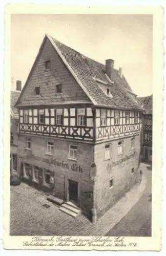 AK, Kronach, Gasthaus zum Scharfen Eck, um 1926