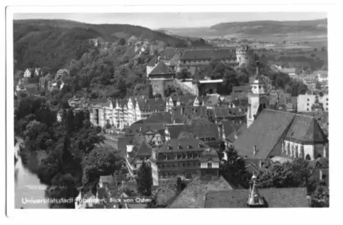 AK, Tübingen, Teilansicht von Osten, 1942