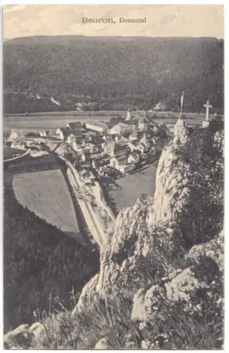 AK, Beuron, Blick auf die Gemeinde und das Donautal, , 1910