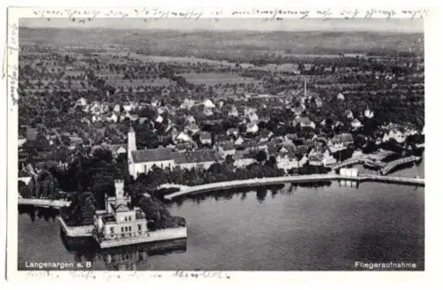 AK, Langenargen am Bodensee, Luftbildansicht, 1939