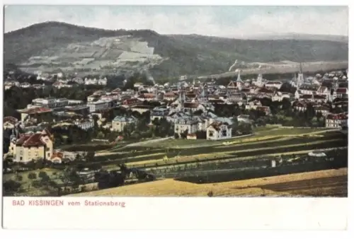 AK, Bad Kissingen, Ansicht vom Stationsberg, um 1906