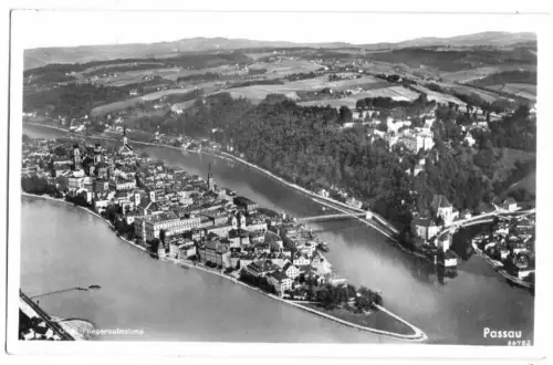 AK, Passau, Luftbildansicht, 1938