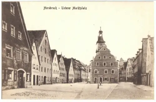 AK, Hersbruck, Unterer Marktplatz, um 1914