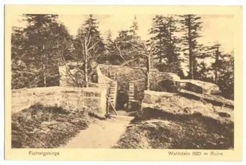 AK, Fichtelgebirge, Waldstein, Ruine, um 1928