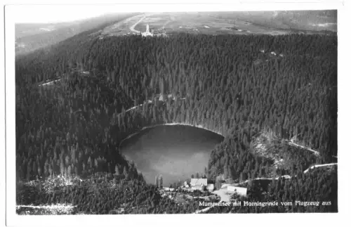 AK, Seebach in Baden, Hornisgrinde mit Mummelsee, Luftbild, Version 2, um 1931