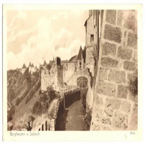 AK, Burghausen a. Salzach, Burgpartie, um 1930