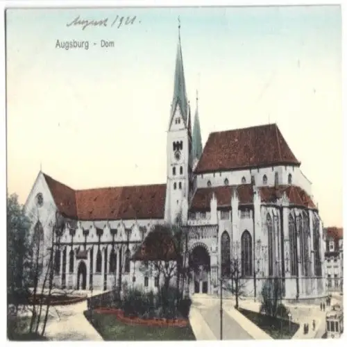 AK, Augsburg, Dom, 1921