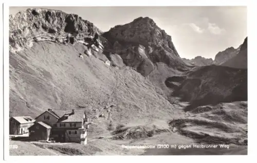 AK, Oberstdorf, Rappenseehütte gegen Heilbronner Weg, 1936
