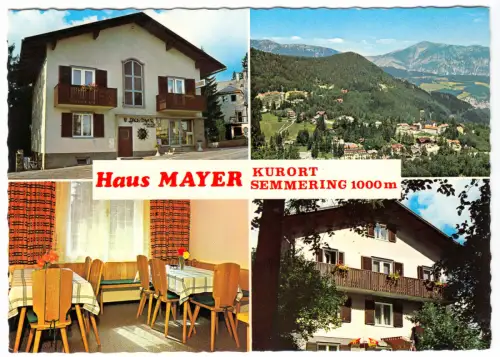 AK, Kurort Semmering, Frühstückspension Haus Mayer, vier Abb., um 1978