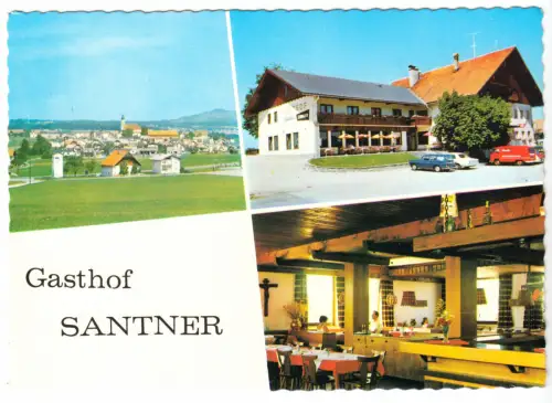 AK, Eugendorf, Gasthaus Santner, drei Abb., 1971