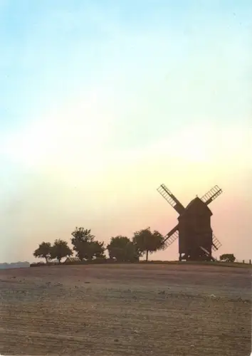 AK, Lebusa Kr. Herzberg, Bockwindmühle, 1987