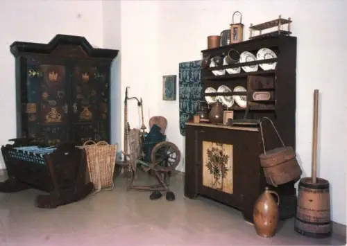 AK, Luckau, Kreismuseum, Bauernstube, 1988