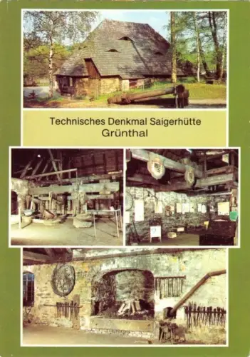 AK, Olbernhau Kr. Marienberg, Techn. Denkmal Saigerhütte Grünthal, 4 Abb., 1982