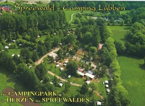AK, Lübben, Spreewald - Camping, Luftbild, ca. 1998