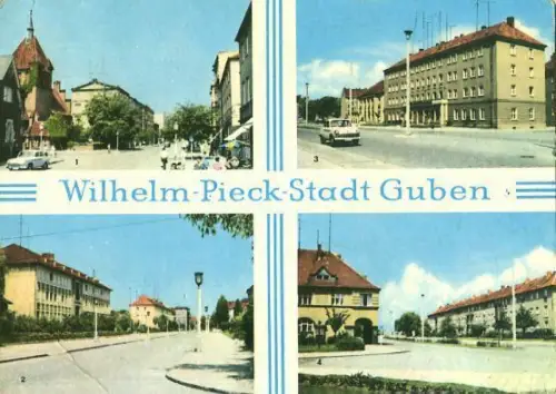 AK, Guben, 4 Abb., u.a. Wilhelm-Pieck-Schule, 1965