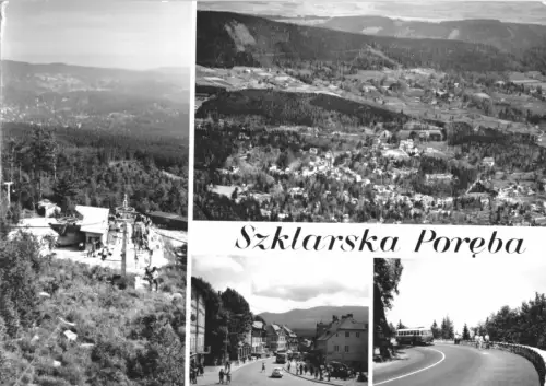 AK, Szklarska Poręba, Schreiberhau, cztery ilustracje, vier Abb., um 1970