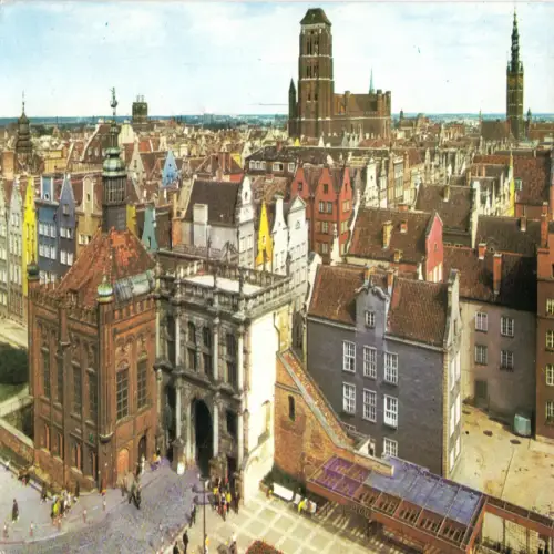 AK, Gdańsk, Danzig, Widok ogólny, Teilansicht, 1970