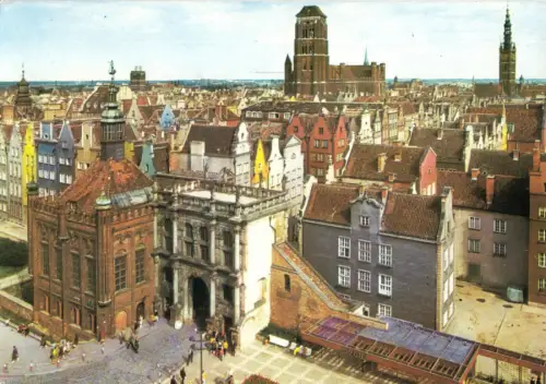 AK, Gdańsk, Danzig, Widok ogólny, Teilansicht, 1970