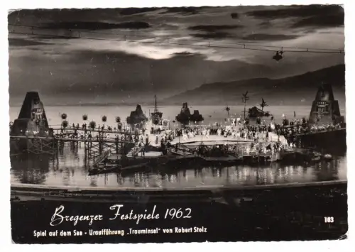 AK, Bregenz, Bühne der Bregenzer Festspiele 1962