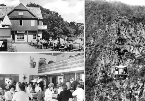 AK, Thale Harz, Berghotel Roßtrappe, drei Abb., 1975
