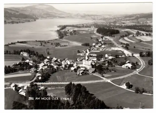 AK, Zell am Moos, Luftbildtotale, Echtfoto, um 1970