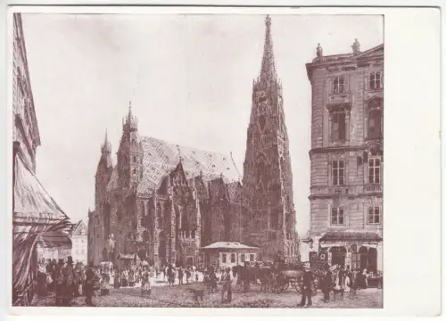 AK, Wien, Stephansdom, Künstlerkarte, um 1940