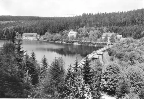AK, Gräfenroda Kr. Arnstadt, Lütschetalsperre, Staumauer, 1981