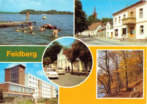 AK, Feldberg Meckl., fünf Abb., 1987