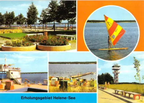 AK, Frankfurt Oder, Erholungsgebiet Helene-See, fünf Abb., 1986
