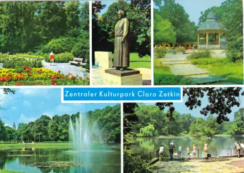 AK, Leipzig, Zentraler Kulturpark Clara Zetkin, fünf Abb., 1970