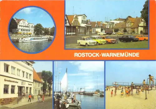 AK, Rostock Warnemünde, fünf Abb., 1988