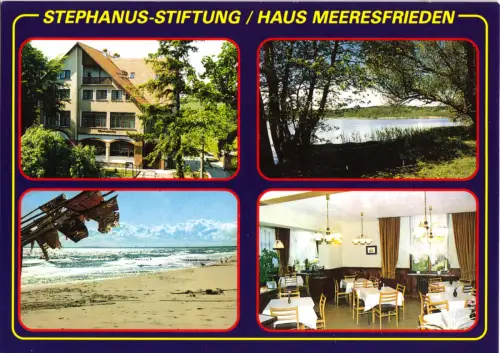 AK, Seebad Heringsdorf auf Usedom, Haus "Meeresfrieden", vier Abb., 1991