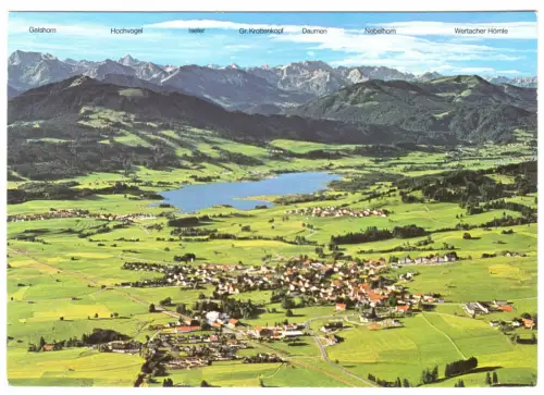 AK, Oy im Allgäu, Luftbildansicht, Version 1, um 1981