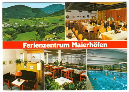 AK, Meierhöfen im Allgäu, Ferienzentrum Meierhöfen, fünf Abb., um 1990