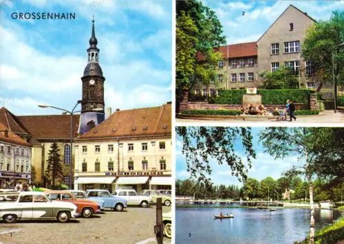 AK, Grossenhain, drei Abb., 1974