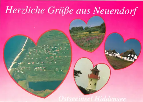 AK, Neuendorf Insel Hiddensee, vier Abb., gestaltet, 1995