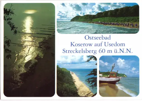 AK, Koserow auf Usedom, Streckelsberg, vier Abb., um 1995