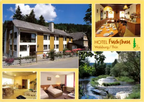 AK, Walsburg Thür., Hotel "Fuchsbau", fünf Abb., gestaltet, 2000