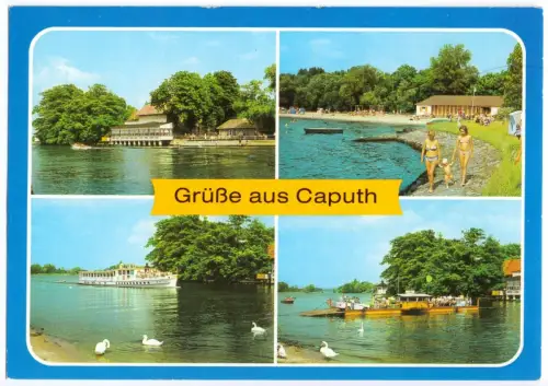 AK, Caputh Kr. Potsdam, vier Abb., 1987