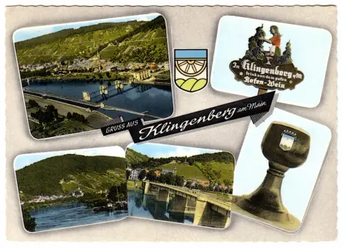 AK, Klingenberg am Main, fünf Abb., gestaltet, 1965