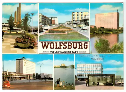 AK, Wolfsburg, Volkswagenstadt, sechs Abb., 1972