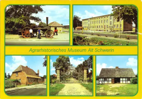 AK, Alt Schwerin, Agrarhistorisches Museum, fünf Abb., 1986