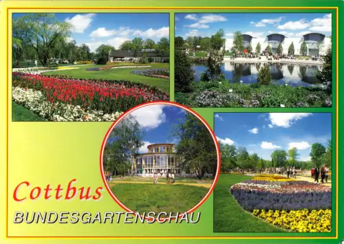 AK, Cottbus, Bundesgartenschau, vier Abb., gestaltet, 1995