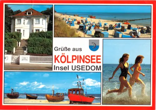 AK, Kölpinsee auf Usedom, vier Abb., 1993