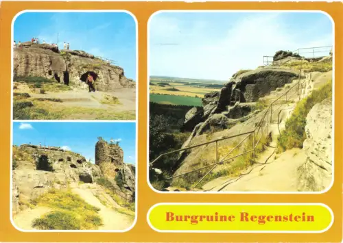 AK, Blankenburg Harz, Burgruine Regenstein, drei Abb., 1990